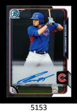 1-2015 BOWMAN CHROME PROSPECTS AUTO VICTOR CARATINI PADRES CARD#BCAP-VC