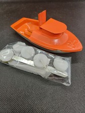 1x Kerzenboot Pop Pop Boat Knatterboot Kerzenmotor HUT Boat Tug orange Dampfboot