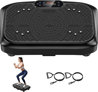 Vibration Plate Exercise Machine for Weight Loss   199 Speeds, Bluetooth & Bands