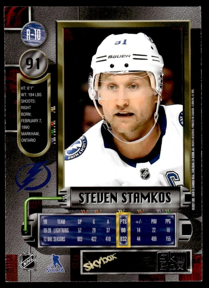 2020-21 Skybox Metal Universe Steven Stamkos Tampa Bay Lightning #91 - Image 2 of 2