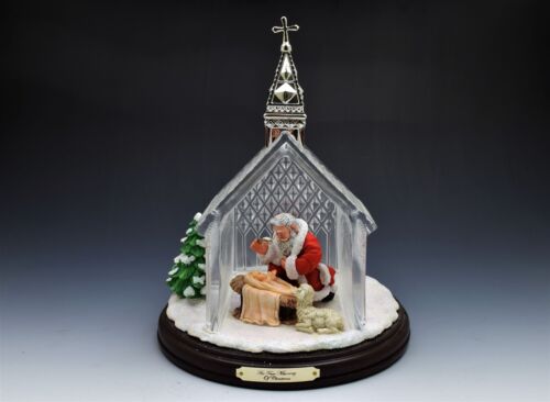 Thomas Kinkade Hawthorne Village Père Noël Nativité Chapelle en cristal - Photo 1 sur 3