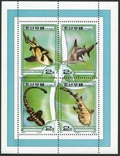 Korea 3970 ad sheet,MNH. Sharks 2000.Port Jackson,Great hammerhead,Zebra,Ornate.