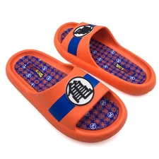 Dragon Ball Z Kame Symbol Men's Cloud Comfort Foam Slide Sandals Orange