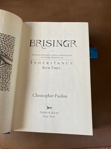 BRISINGR Book ~ Christopher Paolini ~ 1st Edition ~ 2008 Hardcover - Picture 6 of 12