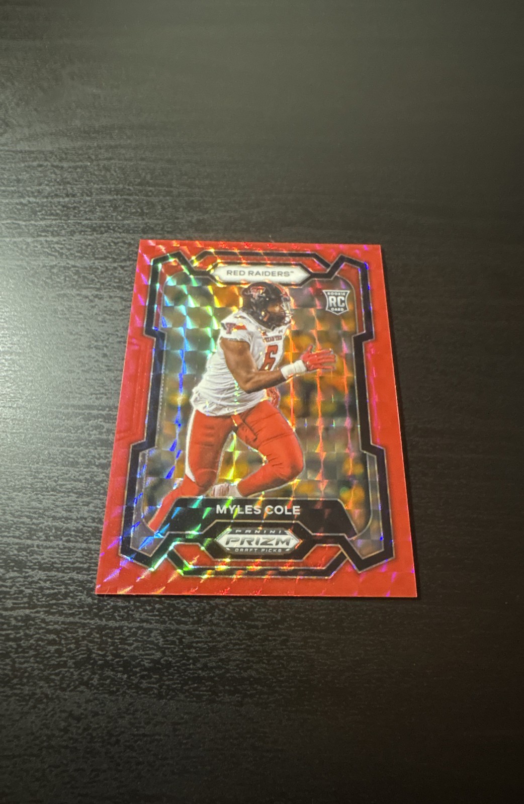 Myles Cole Panini Prizm Draft Picks #165 Red Finite