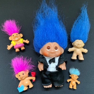Troll Figure Pencil Topper Bundle Dam Russ Weetos x5 Vintage Collectable Toys