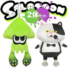 Sanei Boeki Splatoon 2-piece stuffed toy set Judge-kun, squid