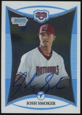2008 Bowman Chrome #BCP123 JOSH SMOKER Rookie AUTO NATIONALS