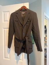 Ann Taylor Summer Skirt Suit Chocolate Brown Blazer 6, Skirt 6
