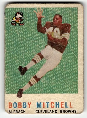 1959 Topps Bobby Mitchell #140 Cleveland Browns ROOKIE LOW GRADE FILLER