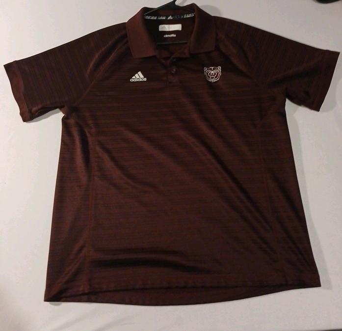 Adidas TEAM ISSUED Missouri State Bears Aeroready Polo Shirt Men’s Size L