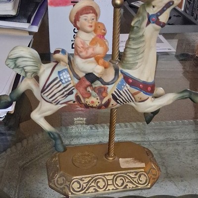Willitts Limited Edition Carousel Horse Figurine Porcelain Brass Multicolor Art