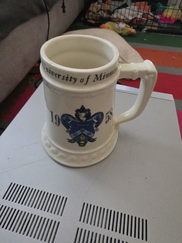 Vintage 1958 University of Minnesota Gamma Phi Beta Stein Mug Balfour Ceramic