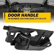 Front Driver Interior Door Handle Assembly Black For 2008-2010 Hyundai Sonata