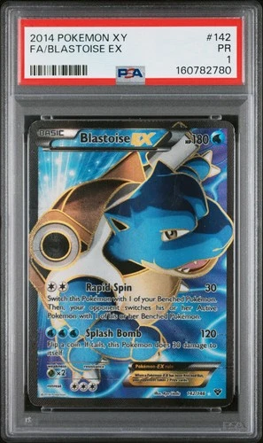2014 Pokémon TCG Blastoise EX XY Full Art Holo 142/146 PSA 1