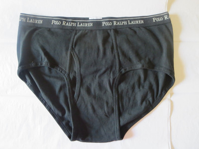 POLO RALPH LAUREN Men's COTTON CLASSIC BRIEF, BLACK, XL, NWOT