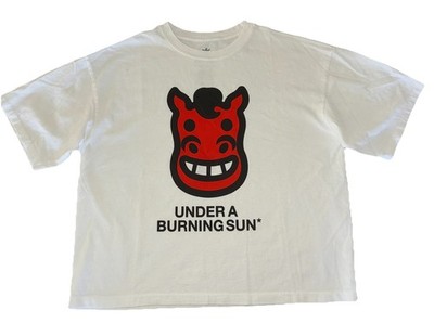 Under The Burning SunT Shirt L White Oversized NEW *spots