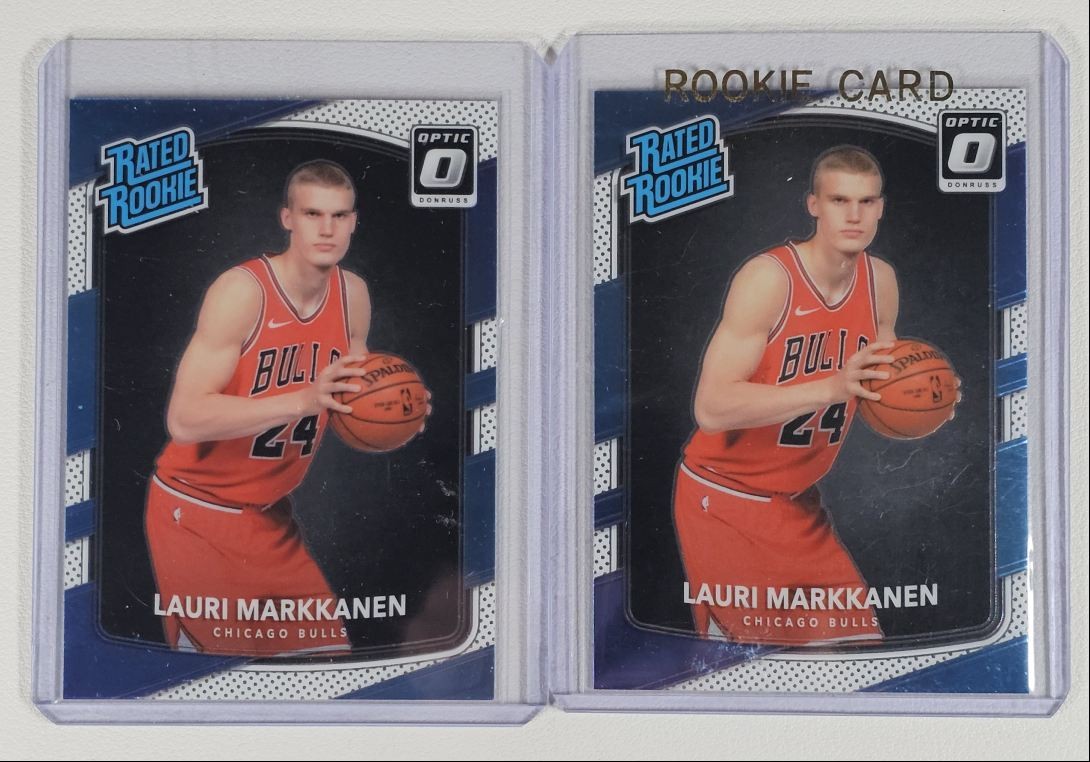 [2] LAURI MARKKANEN 2017-18 DONRUSS OPTIC RATED ROOKIE BULLS #159 RC Q3933