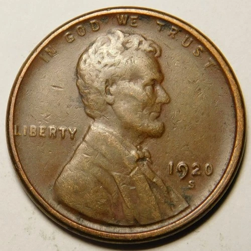 1920 S Lincoln Wheat Cent Penny VF-EF  "Actual Coin Pictured"