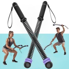 Ropeless Battle Ropes for Home Gym 2-Pack , Quiet Space-Saving Workout Rop...