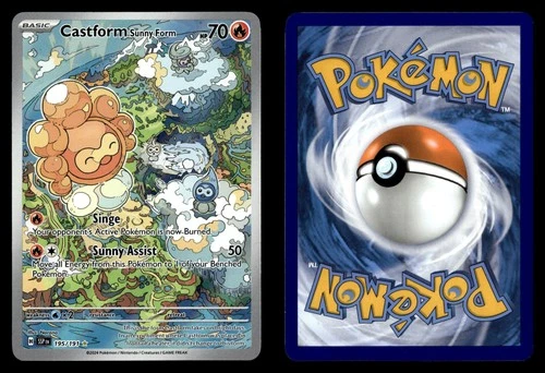 Castform Sunny Form 195/191 Illustration Rare Surging Sparks Pokemon Card