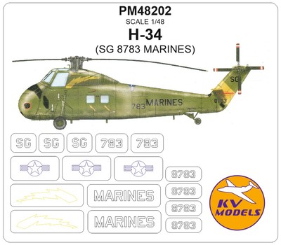 KV 1/48 H-34 Masks for SG 8783 MARINES