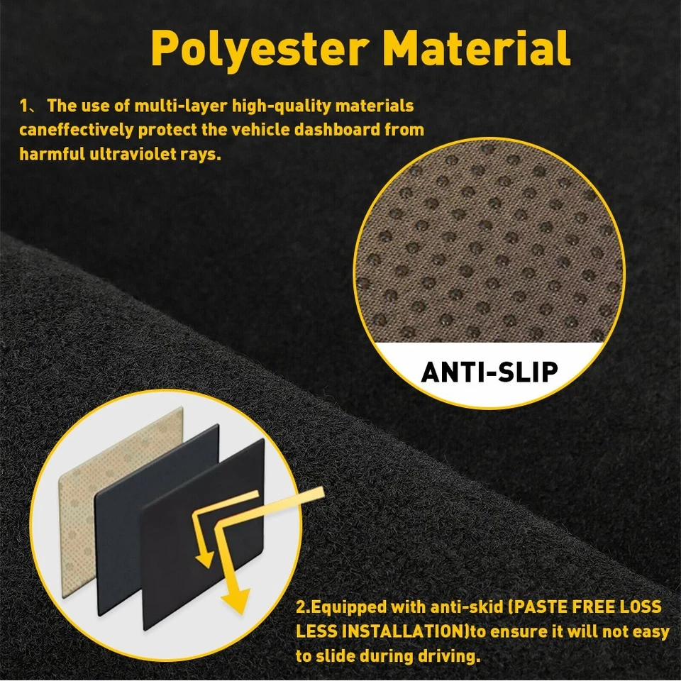 Cubierta de tablero antideslizante para Chevy 2500HD/3500HD Silverado 2010-2012 Foto 4 de 4