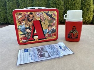 Vintage Thermos 1983 Metal Lunch Box The A Team w/ Thermos & Instruction