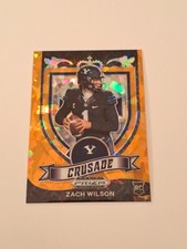 2021 Panini Prizm Draft Picks Crusade #168 Zach Wilson (RC) Orange Cracked Ice