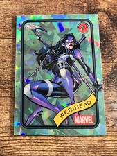 2025 Topps Chrome Marvel Sapphire Web-Head 32 Aqua Refractor /75