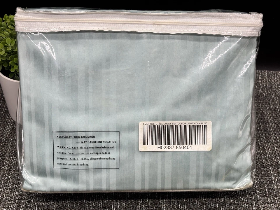 Northern Nights Supima Cotton Full Sheet Set Aqua READ - Image 4 of 4