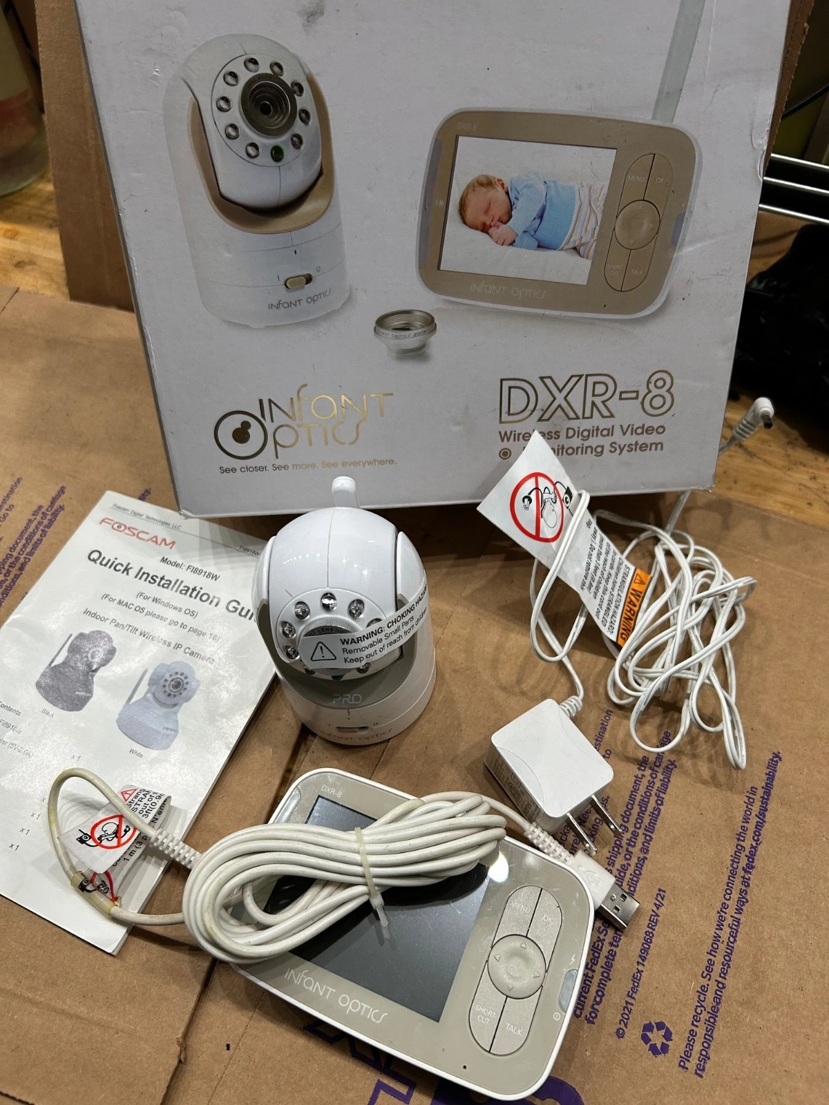 infant optics dxr-8 Wireless Monitor Plus Camera TESTED