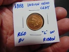 New ListingHIGH GRADE!! 1888 Red Indian Head Cent  "L" on Ribbon