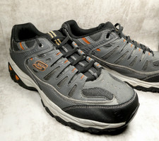 Skechers Mens After Burn Memory-Foam Lace-Up Sneaker 50125 Charcoal Size 11.5 EC