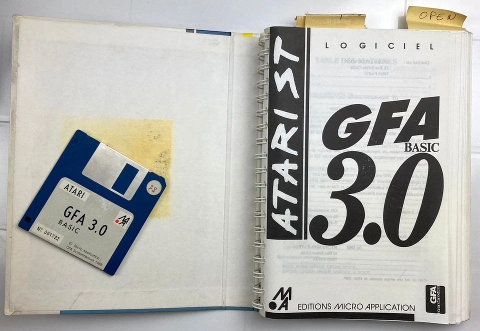 Logiciel Basic GFA 3.0 pour Atari ST manuel et disquette d'origine 1988 - Photo 3/4
