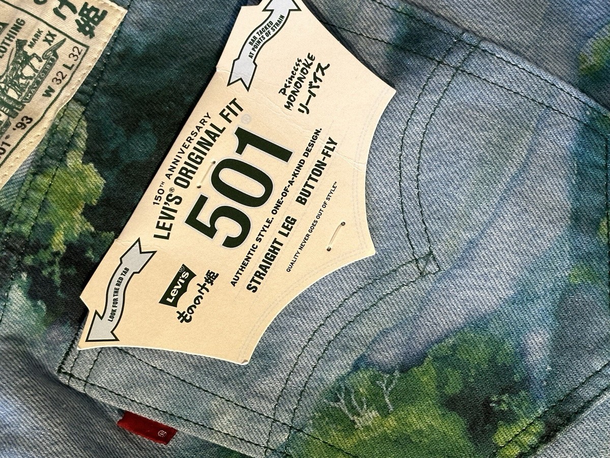 LEVI'S® X もののけ姫 501 93 Jeans Mediumリーバイス Levi's x Princess Mononoke 501 93' Studio Ghibli Jeans 32 x 32 | eBay