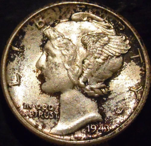 1943-D Mercury Dime Gem BU Uncirculated Full Bands