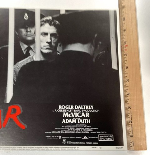 McVicar 1981 Movie LOBBY CARD #3,7 & 8 Rodger Daltrey The Who Adam Faith Rock - Picture 20 of 23