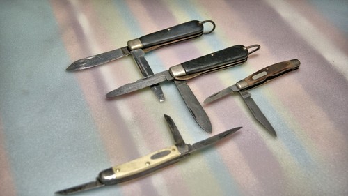 lot of 4 vintage folding pocket knives Old Timer, Ranger and Camillus