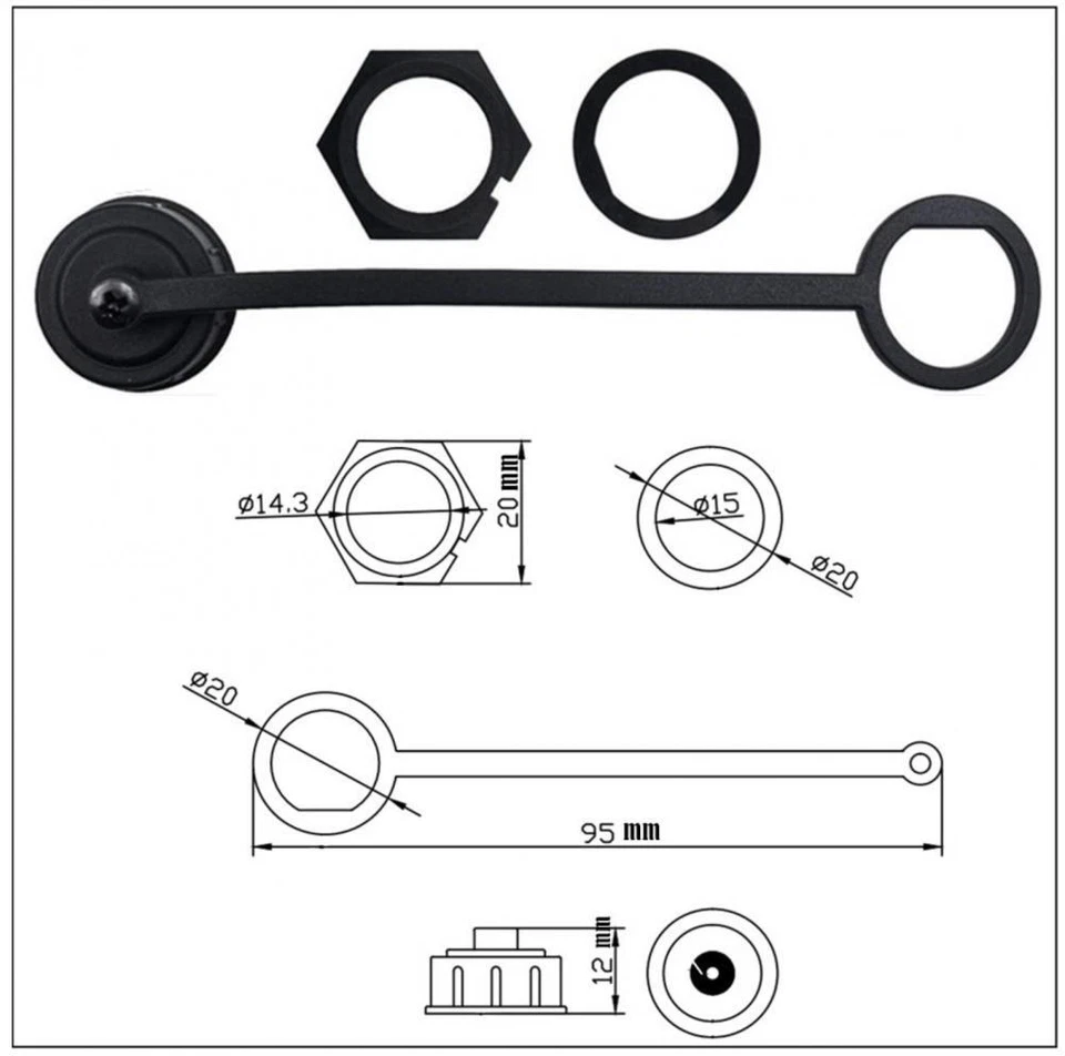 Micro USB 5Pin Flush Panel Mount Extension Cable | Up Angle Male to Female - Image 3 of 4