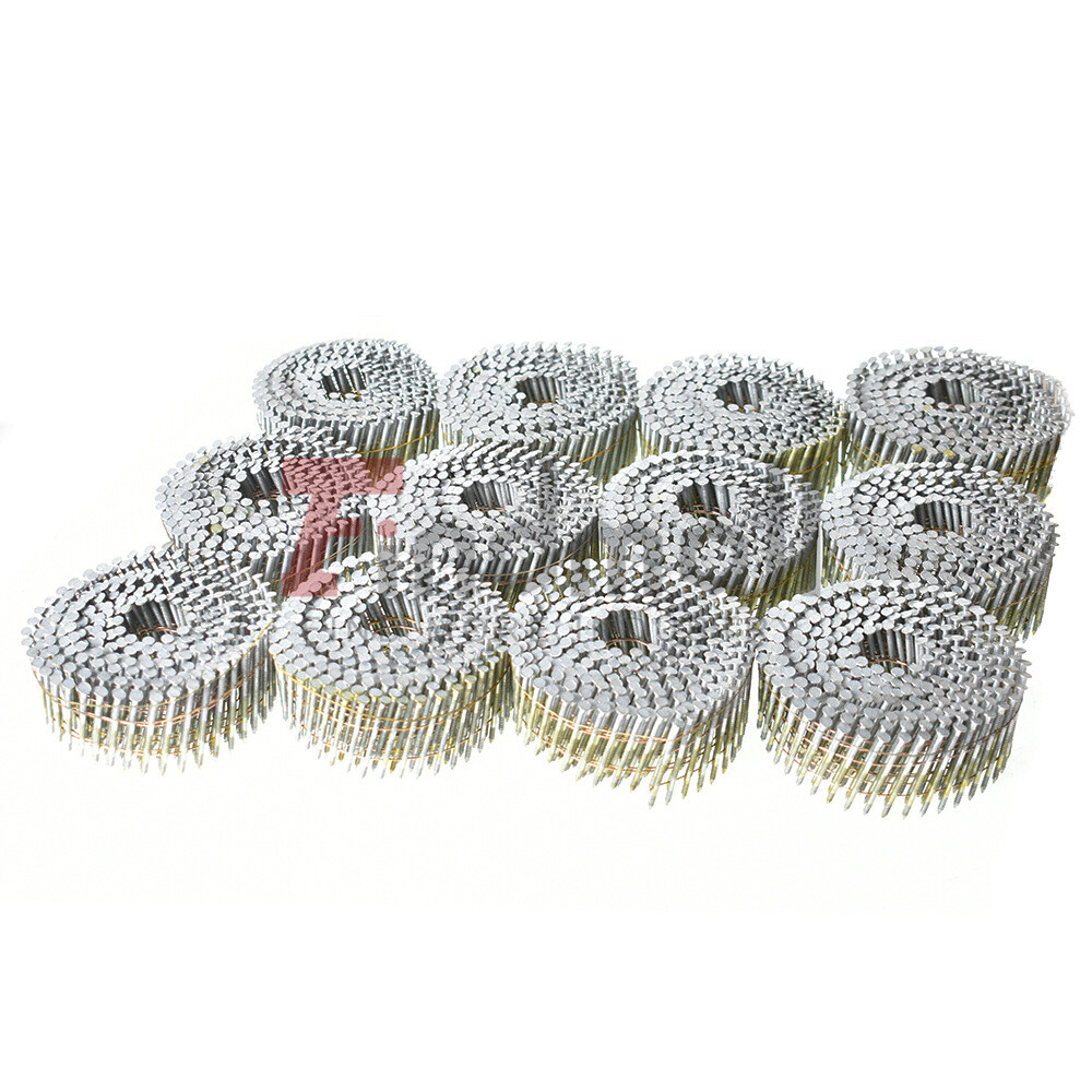 3600Pcs 15 Degree Siding Nails 1-1/2” x .092” Collated Wire Coil Full Round Head