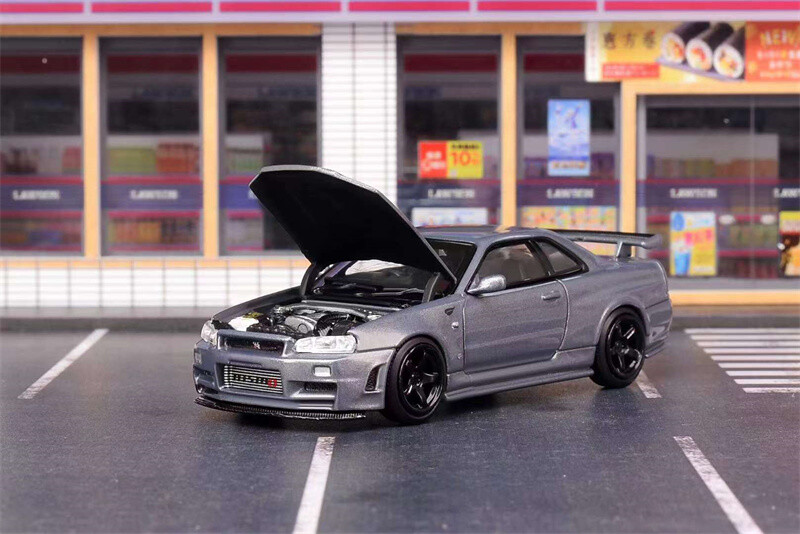 Motorhelix MH 1:64 Skyline GT-R Mk5 R34 Nismo Z-Tune Diecast Model