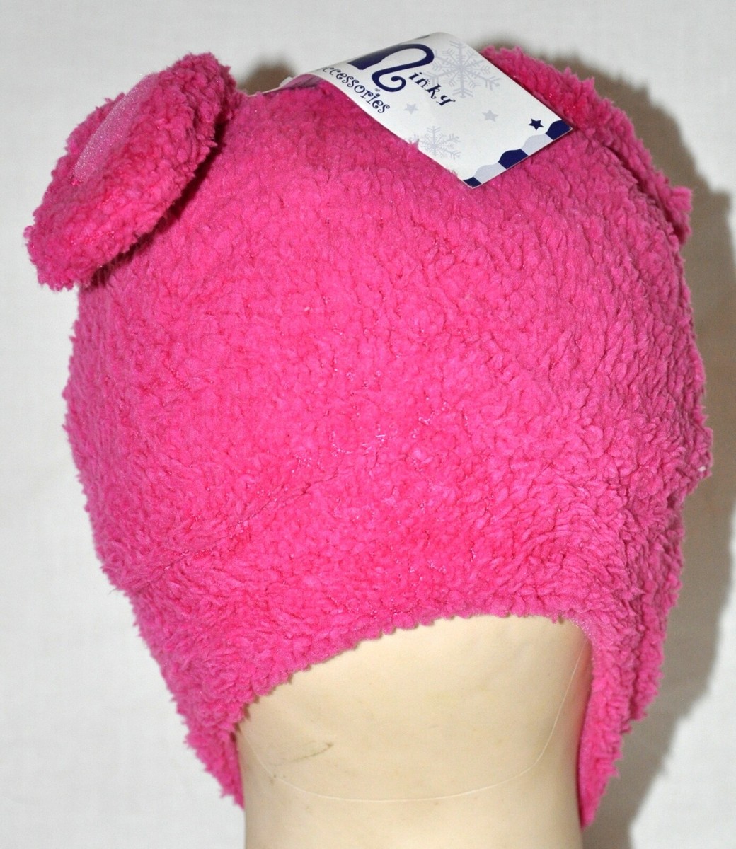 Minky Accessories Soft Fleece Lined Dark Pink Bunny Animal  display picture 1