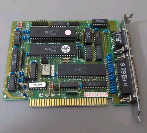 DTK PTI-209 Multi I/O Card 9-Pin and 25-Pin Connectors c.1987 No.2