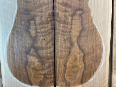 very cool quilty curly walnut tonewood guitar luthier set back sides