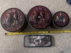 Vintage Star Wars Lot Of 3 Cheinco Tins & ESB Yoda Pencil Case Near Mint