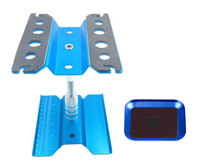RC Car Work Stand Repair Workstation 360 Degree Rotation Lift Lower w/Screw Tray