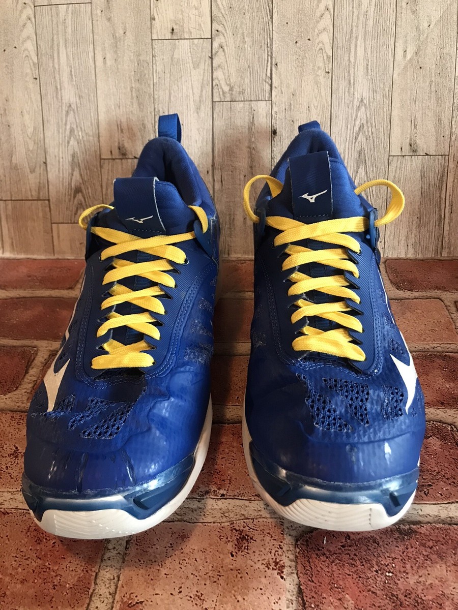 Mizuno Wave Momentum Mens Court Shoe Blue White Volleyball