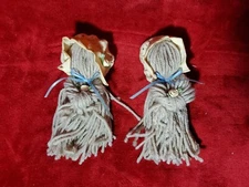 Lot Of 2 Vintage Mop Yarn Rope Dolls