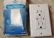 GFCI Tamper Resistant 15-Amp Duplex Outlet Receptacle with LED Indicator